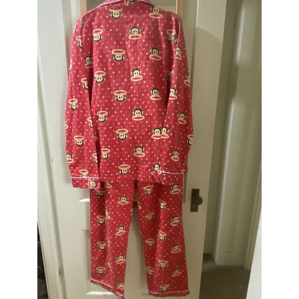 Paul Frank Pajama Set Signature Monkey Red Vintage Y2K Adult Women’s XL - Picture 8 of 16